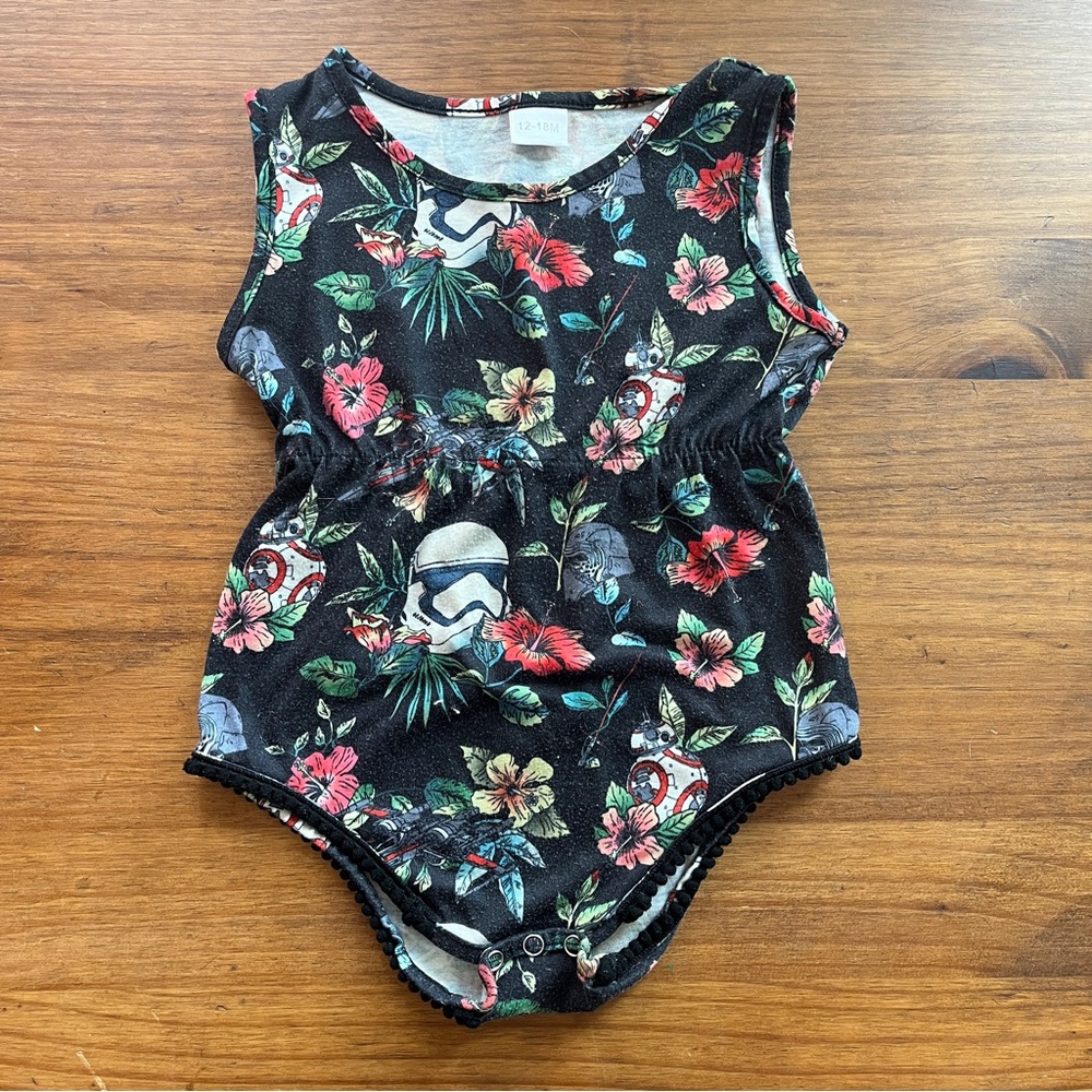 Star Wars - Floral Baby Romper